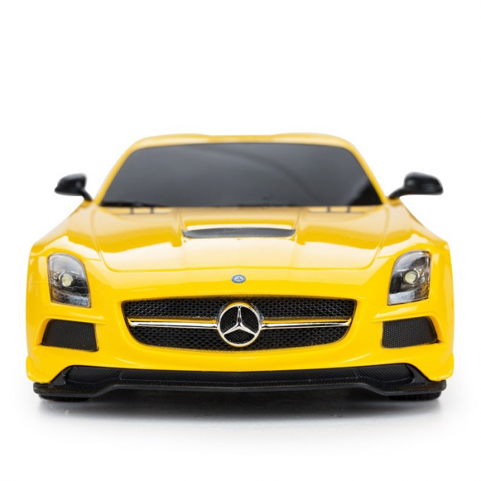 Mașină cu Telecomandă Mercedes-Benz SLS AMG Galbenă, Scara 1:18 [5]