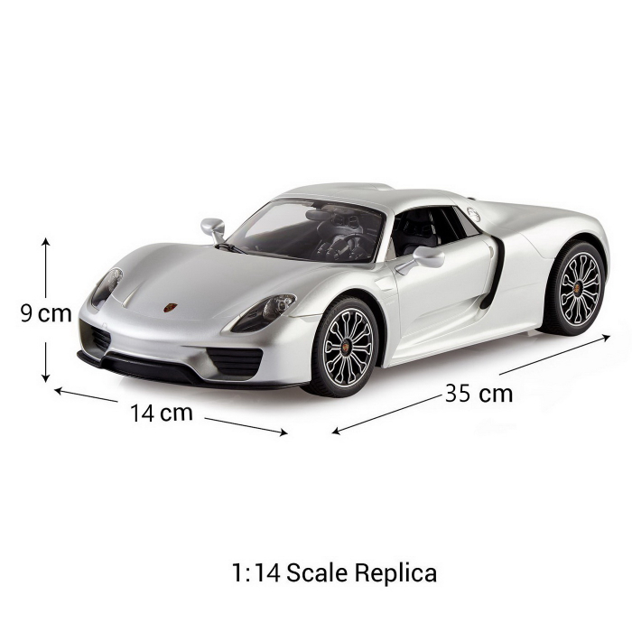 MASINA CU TELECOMANDA PORSCHE 918 SPYDER ARGINTIU SCARA 1 LA 14 [3]