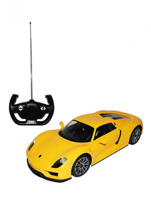 MASINA CU TELECOMANDA PORSCHE 918 SPYDER GALBEN SCARA 1 LA 14 [5]