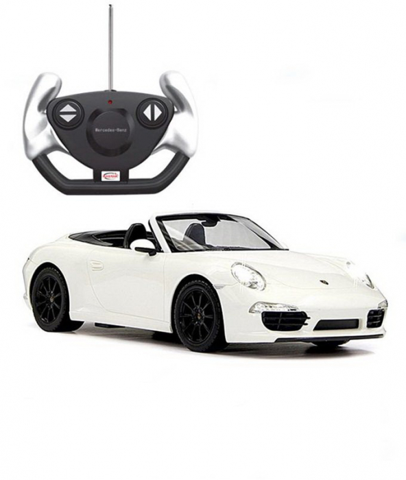 Mașină cu Telecomandă Porsche Carrera S Alb, Scara 1:12  [8]