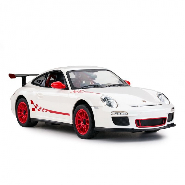 Masina cu telecomanda porsche gt3 alb cu scara 1 la 14 [5]