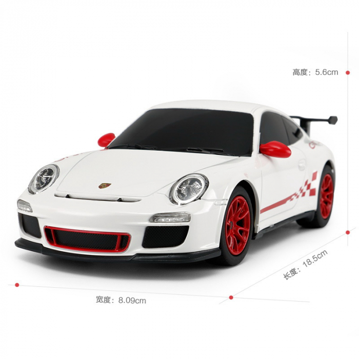 Mașină cu Telecomandă Porsche GT3 RS Alb, Scara 1:24  [7]