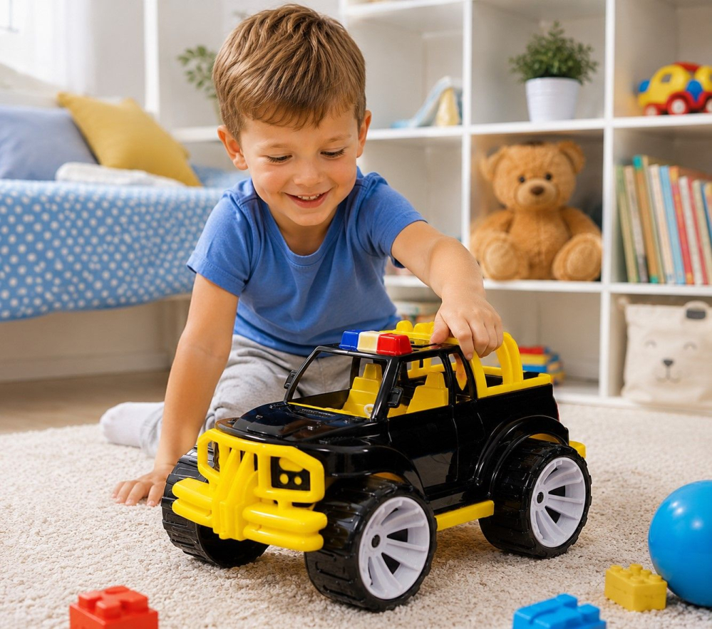 MASINA JEEP OFF ROADER NEGRU GALBEN 39CM [4]