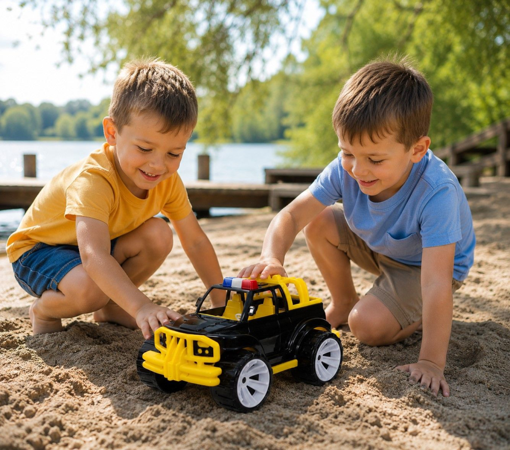 MASINA JEEP OFF ROADER NEGRU GALBEN 39CM [3]