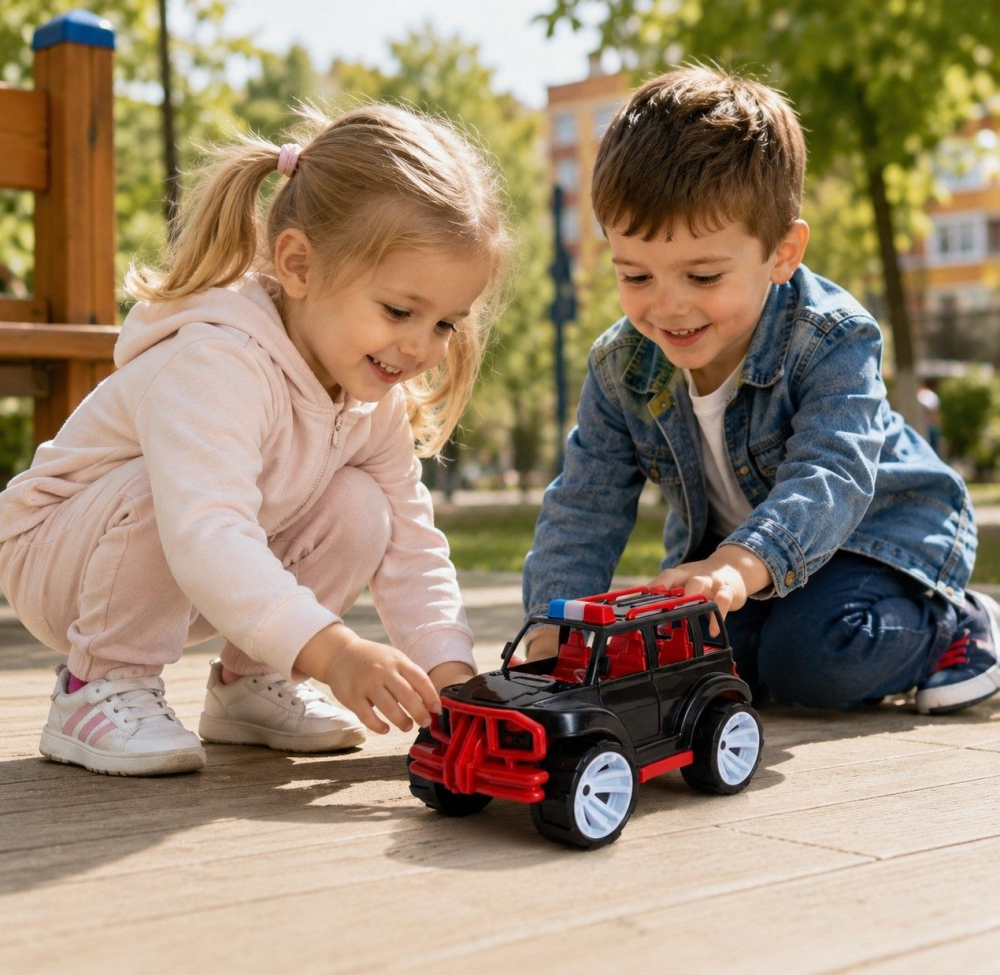 MASINA JEEP OFF ROADER NEGRU ROSU 32CM [4]