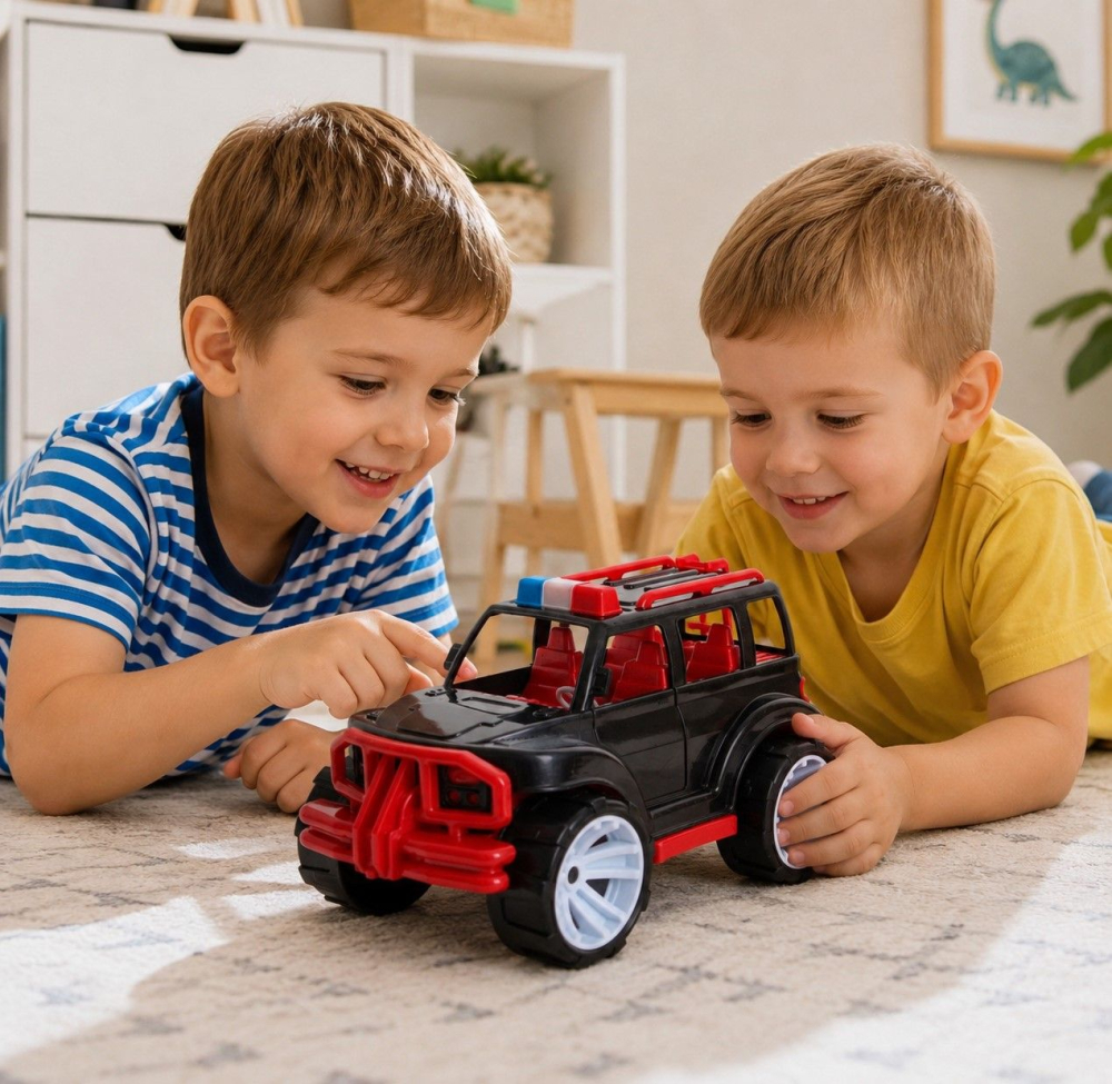 MASINA JEEP OFF ROADER NEGRU ROSU 39CM [3]