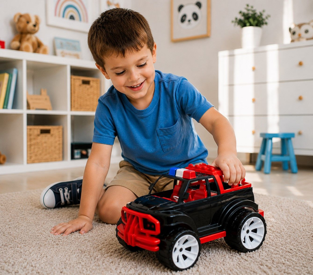 MASINA JEEP OFF ROADER NEGRU ROSU 39CM [5]
