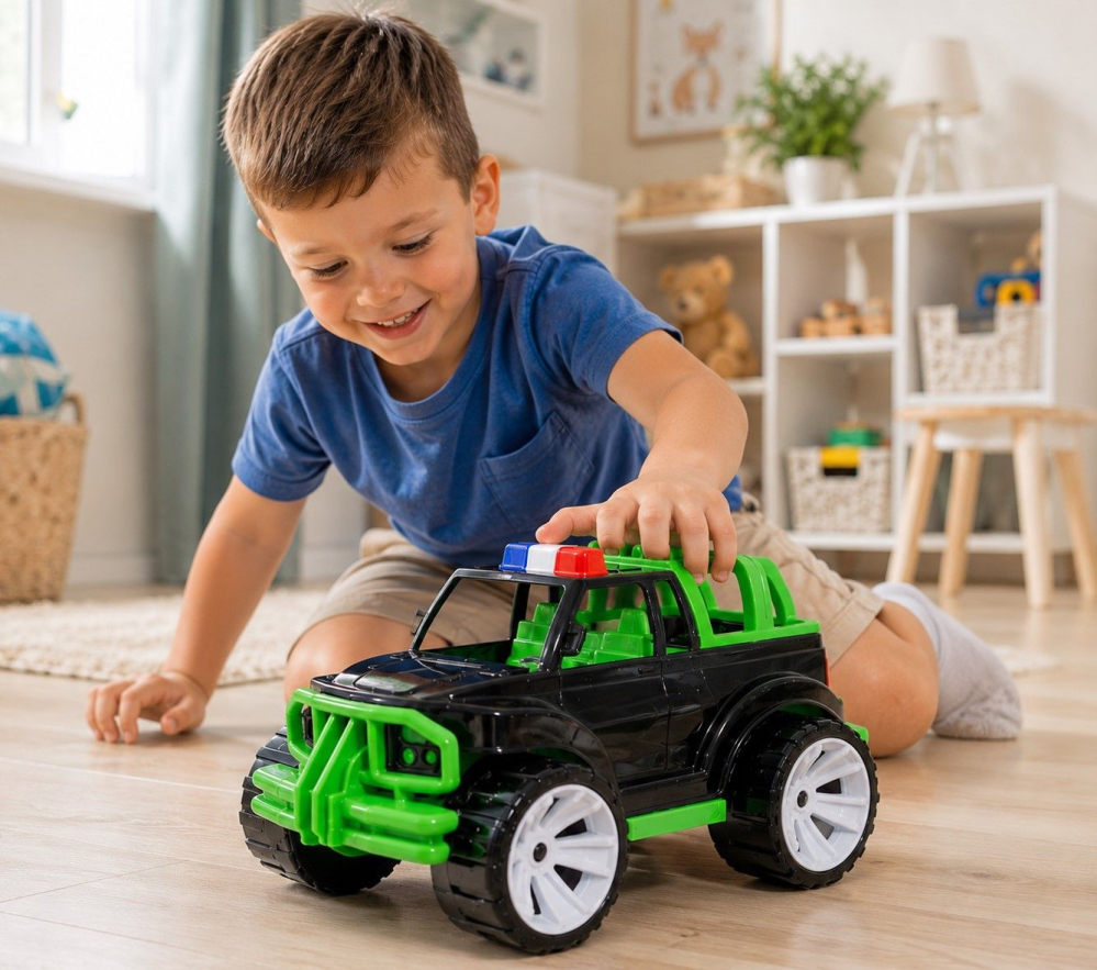 MASINA JEEP OFF ROADER NEGRU VERDE 39CM [3]