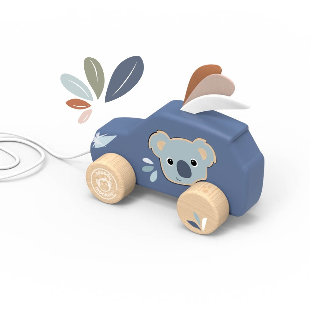 Masinuta de tras din lemn, Speedy Monkey