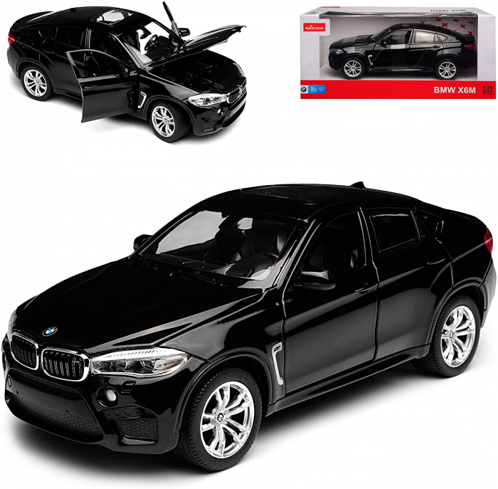 Mașinuță Metalică BMW X6M Negru, Scara 1:24  [4]