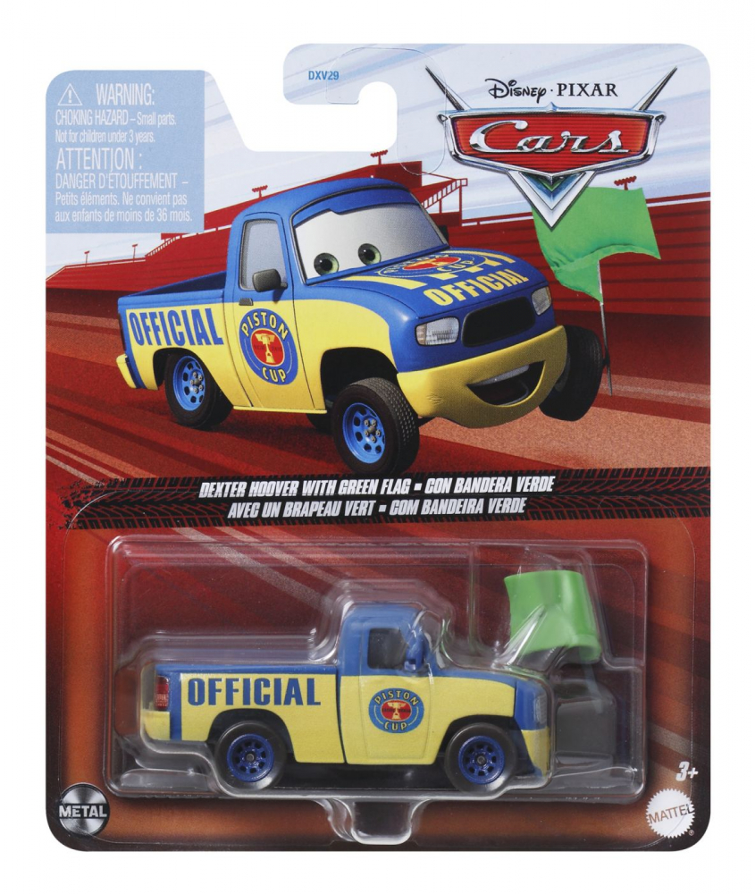 MASINUTA METALICA CARS3 PERSONAJUL DEXTER HOOVER CU STEAG VERDE