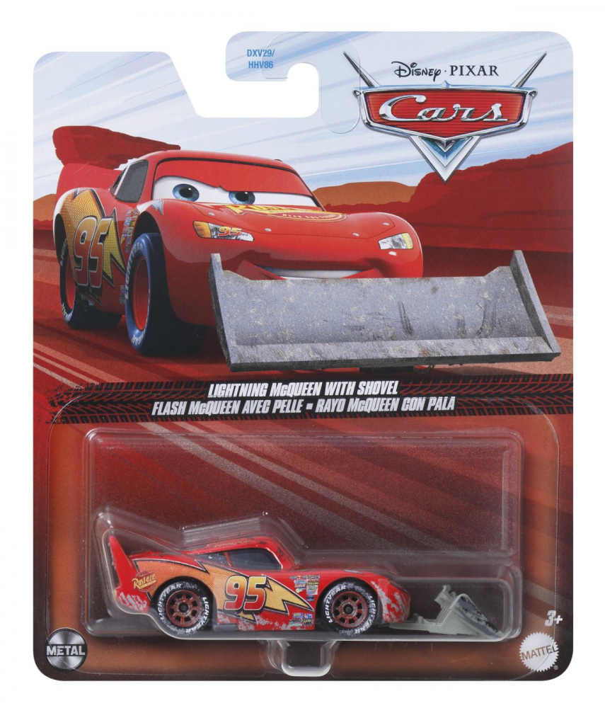 MASINUTA METALICA CARS3 PERSONAJUL FULGER MCQUEEN CU LOPATA