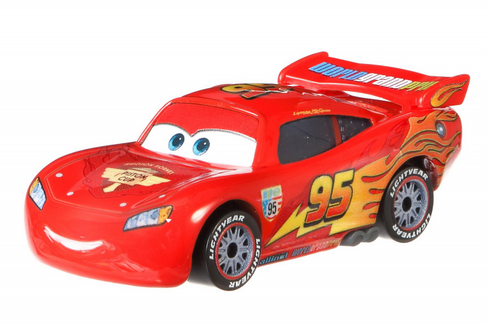 Mașinuța Metalică Cars3 Personajul Fulger McQueen cu Roți de Curse [2]
