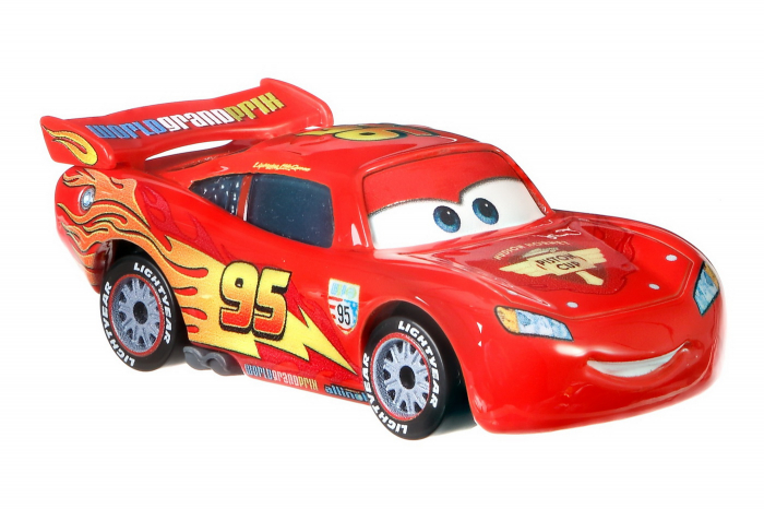 Mașinuța Metalică Cars3 Personajul Fulger McQueen cu Roți de Curse [4]