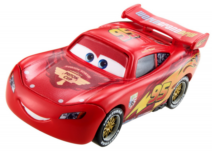 Mașinuța Metalică Cars3 Personajul Fulger McQueen cu Roți de Curse [5]