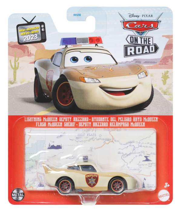 Mașinuța Metalică Cars3 - Personajul Fulger McQueen Deputy Hazzard  [1]