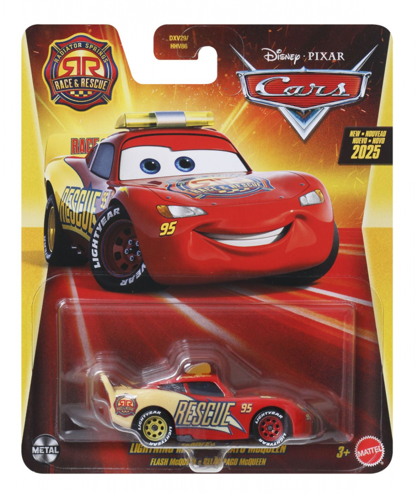 MASINUTA METALICA CARS3 RADIATOR SPRINGS RACE AND RESCUE PERSONAJUL FULGER MCQUEEN