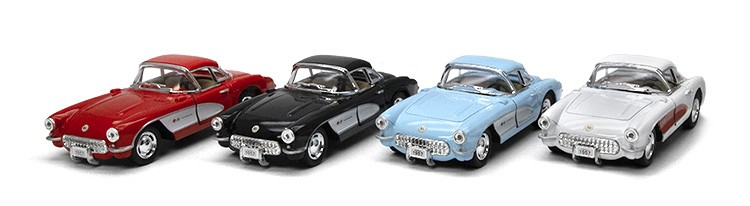 MASINUTA METALICA CHEVROLET CORVETTE 1957 13CM  SCARA 1 LA 34 [2]