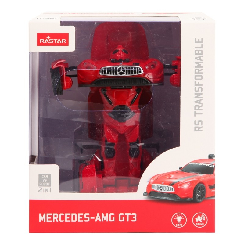 MASINUTA METALICA CONVERTIBILA MERCEDES BENZ GT3 ROSIE CU SCARA 1 LA 32 [1]