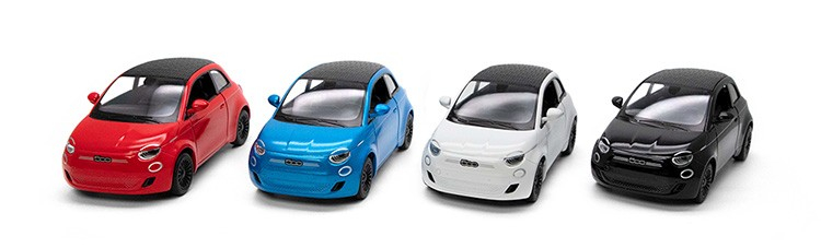 MASINUTA METALICA FIAT 500E 13CM  SCARA 1 LA 28 [2]