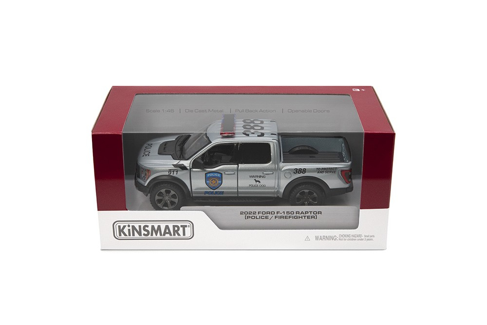 MASINUTA METALICA FORD F-150 RAPTOR POLITIE/POMPIERI 13CM  SCARA 1 LA 46 [2]