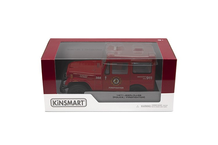 MASINUTA METALICA JEEP DJ-5B POLITIE/ POMPIERI 13CM  SCARA 1 LA 26 [1]