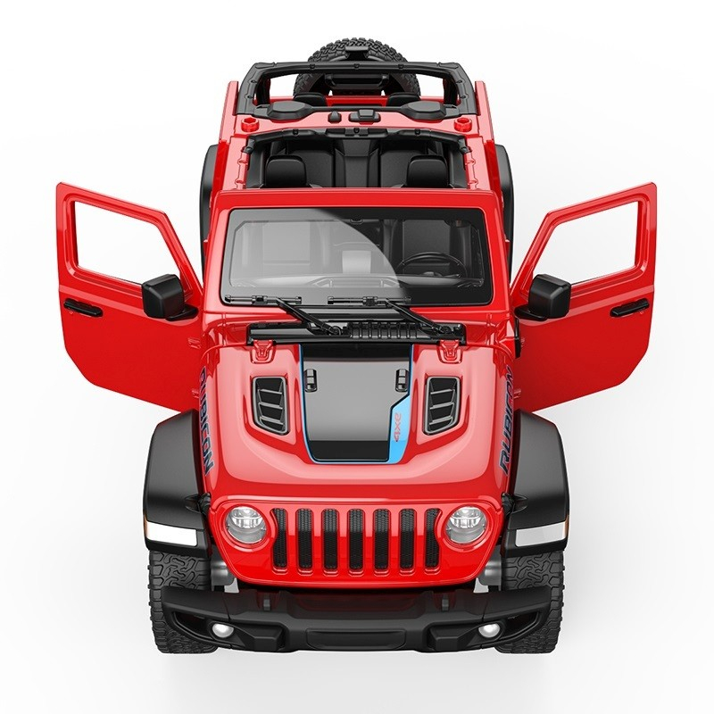 MASINUTA METALICA JEEP WRANGLER RUBICON 4XE ROSU CU SCARA 1 LA 32 [7]