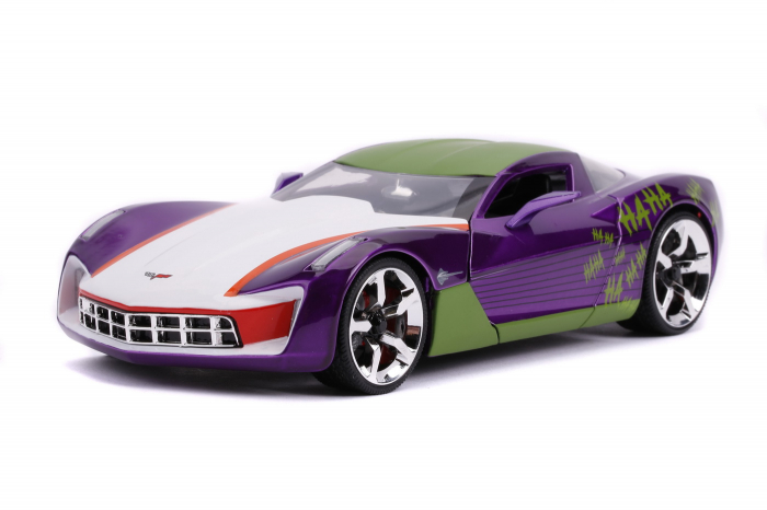 Mașinuță Metalică Chevy Corvette Stingray 2009 și Figurina Joker 1:24 [4]