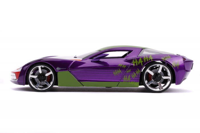 Mașinuță Metalică Chevy Corvette Stingray 2009 și Figurina Joker 1:24 [6]