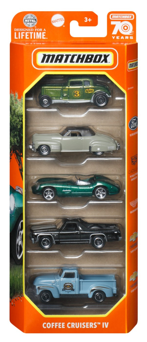 Matchbox set 5 masinute metalice coffee cruisers iv scara 1:64 [1]