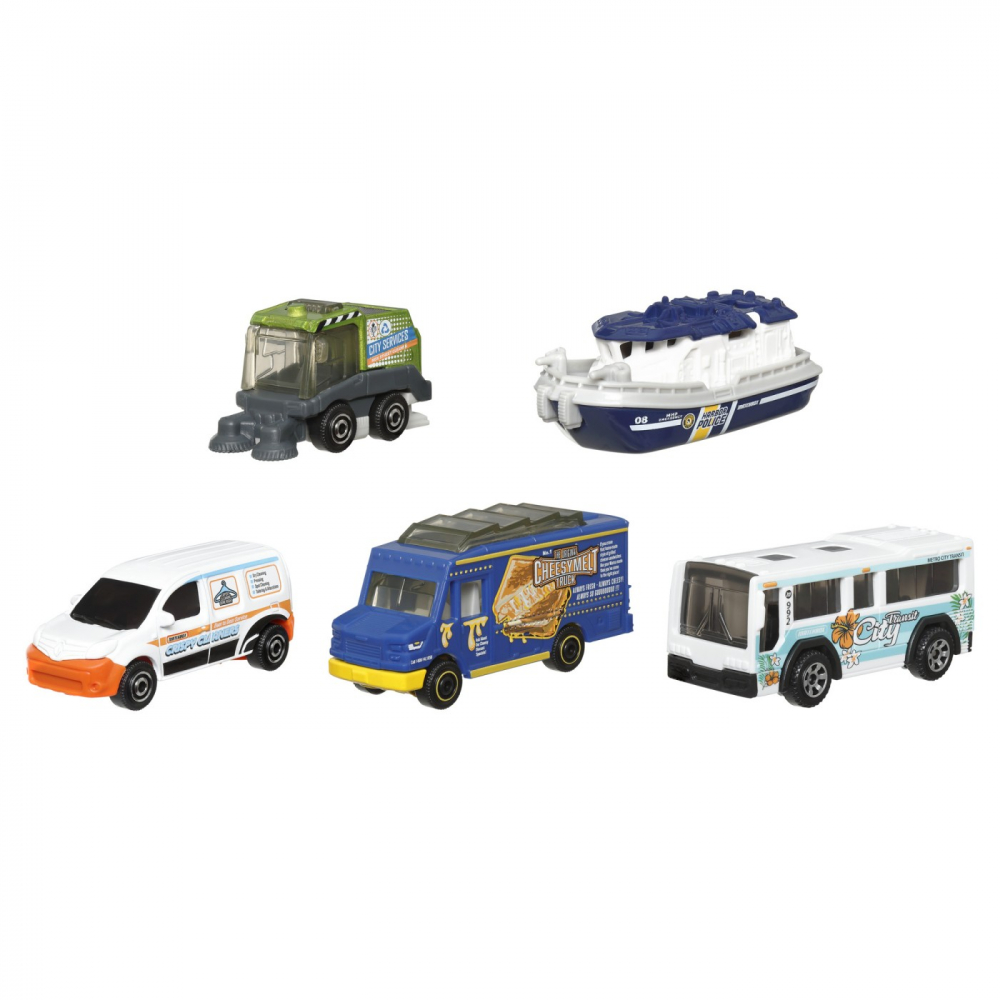 MATCHBOX SET 5 MASINUTE METALICE MBX CITY DRIVERS IV SCARA 1:64 [2]