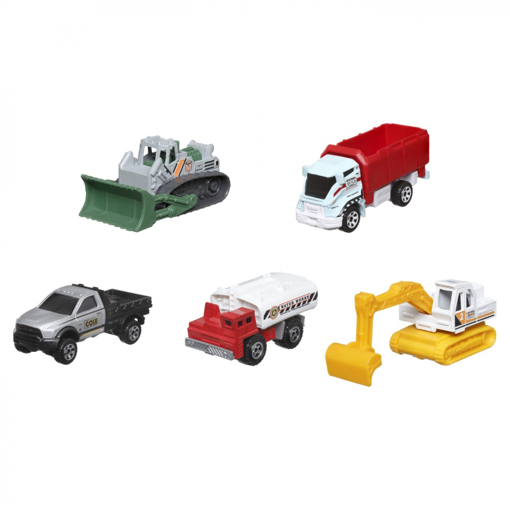 MATCHBOX SET 5 MASINUTE METALICE MBX CONSTRUCTION III SCARA 1:64 [2]