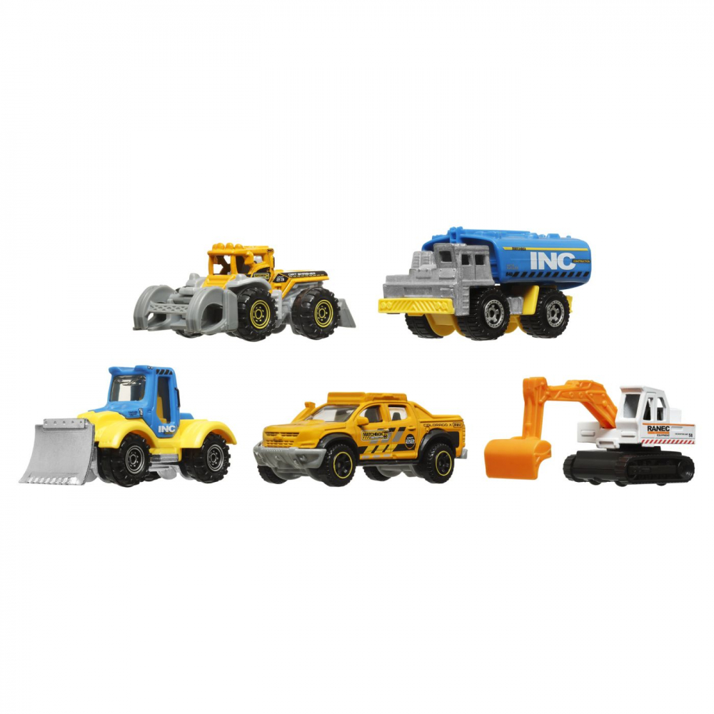 MATCHBOX SET 5 MASINUTE METALICE MBX CONSTRUCTION VII SCARA 1:64 [3]