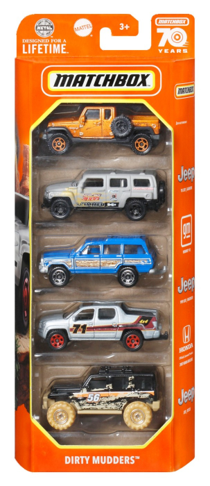 Matchbox Set 5 Masinute Metalice Mbx Dirty Mudders Scara 1:64 [1]