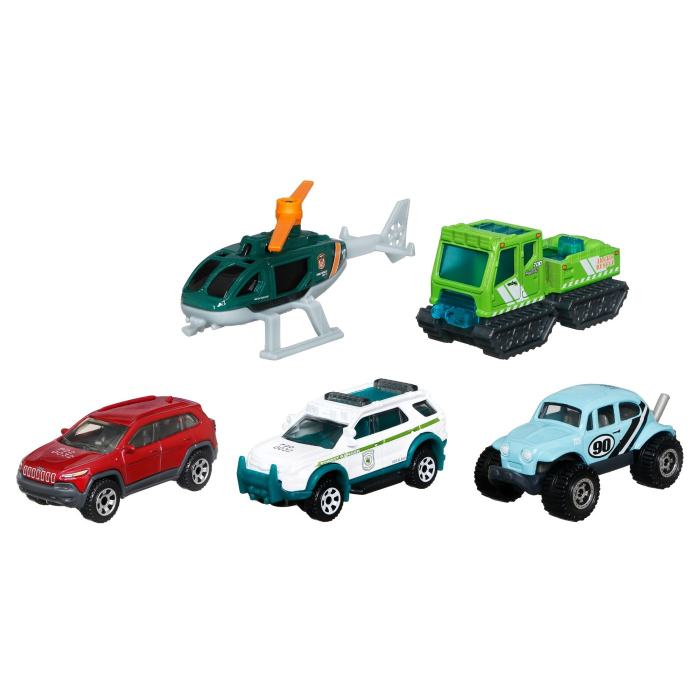 Matchbox set 5 masinute metalice mbx mountain ii scara 1:64 [2]