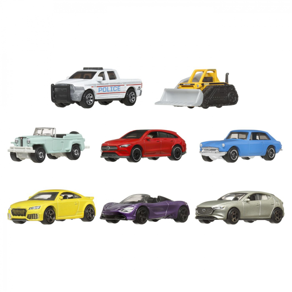 MATCHBOX SET 8 MASINUTE METALICE EXCLUSIV CAMIONETA POLITIEI SCARA 1 LA 64 [2]
