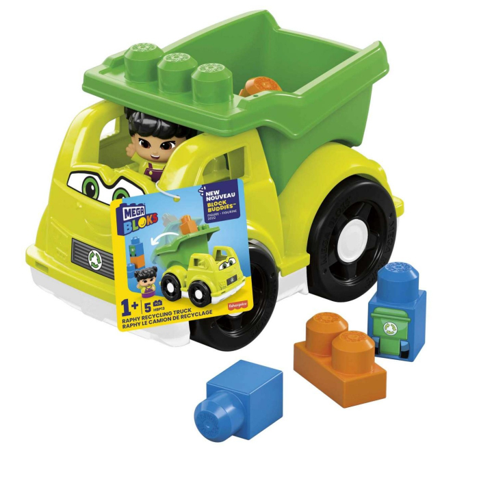 Mega Bloks First Builders Vehiculul De Reciclat A Lui Raphy