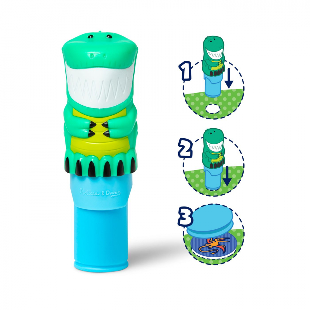 MELISSA AND DOUG SET DE JOACA AUTOCOLANTE SI STAMPILA REINCARCABILA DINOZAUR [7]
