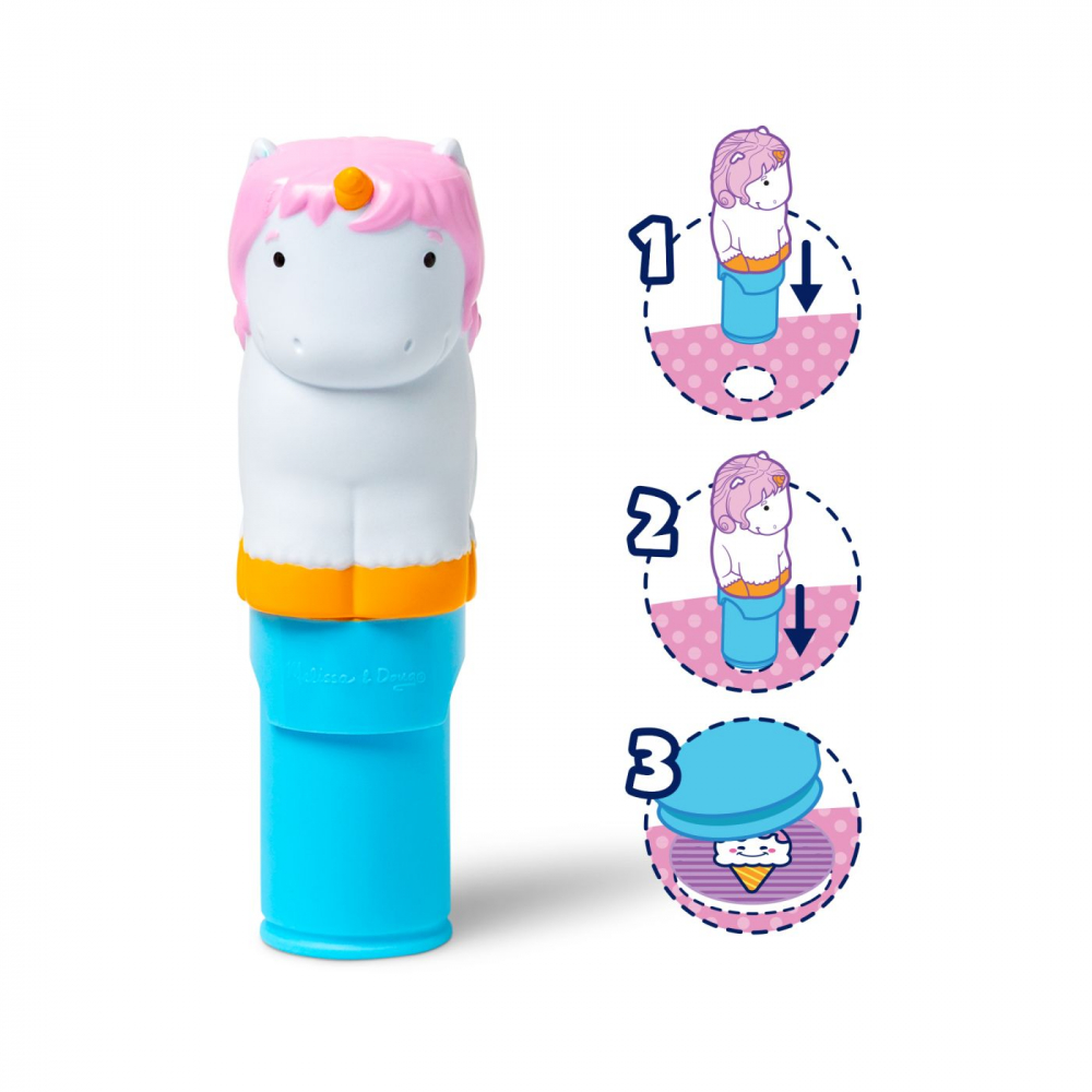MELISSA AND DOUG SET DE JOACA AUTOCOLANTE SI STAMPILA REINCARCABILA UNICORN [8]