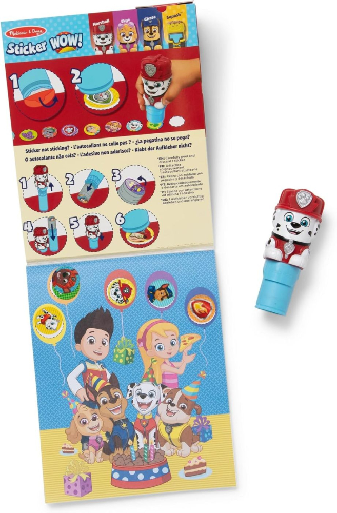 MELISSA AND DOUG STICKER WOW PATRULA CATELUSILOR SET DE JOACA AUTOCOLANTE SI STAMPILA MARSHALL [2]