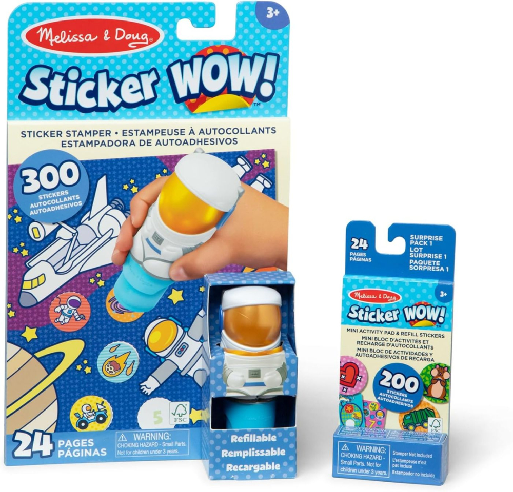 MELISSA AND DOUG STICKER WOW SET DE JOACA AUTOCOLANTE SI STAMPILA ASTRONAUT