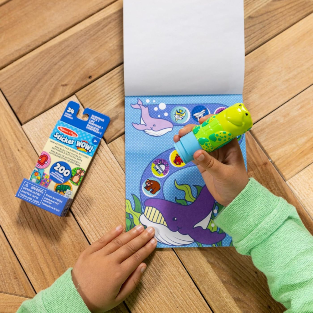 MELISSA AND DOUG STICKER WOW SET DE JOACA  AUTOCOLANTE SI STAMPILA BROASCA TESTOASA [7]