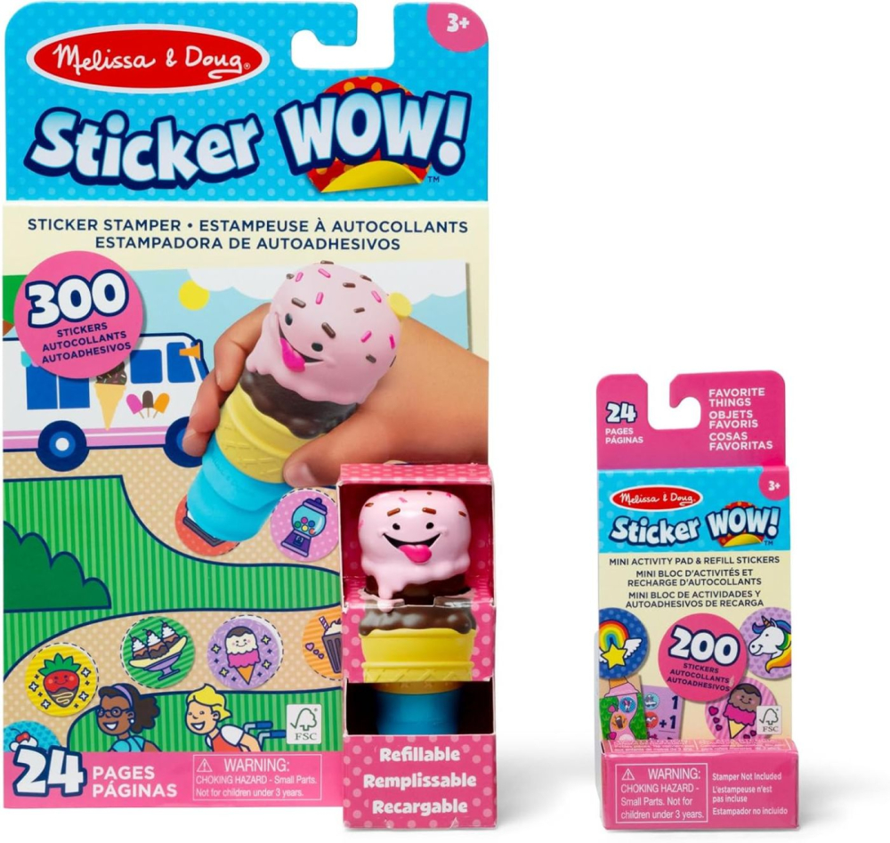 MELISSA AND DOUG STICKER WOW SET DE JOACA AUTOCOLANTE SI STAMPILA INGHETATA