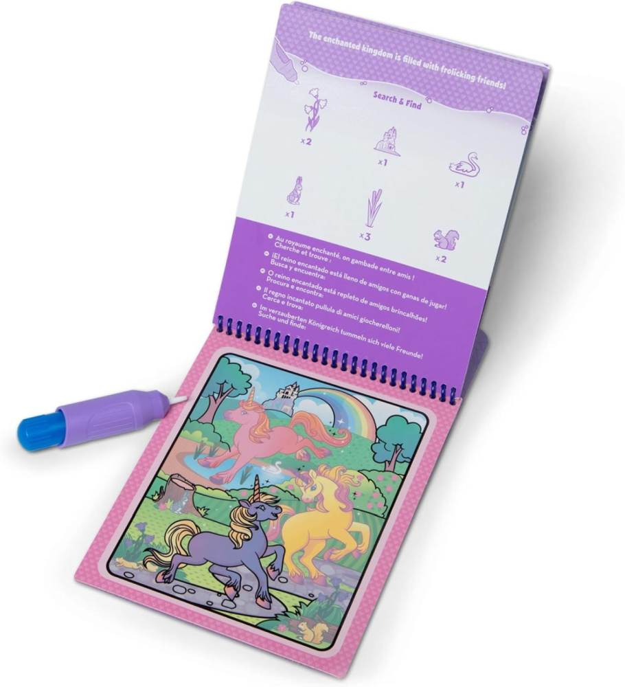 MELISSA AND DOUG WATER WOW CARTE DE COLORAT UNICORNI CU APA [2]