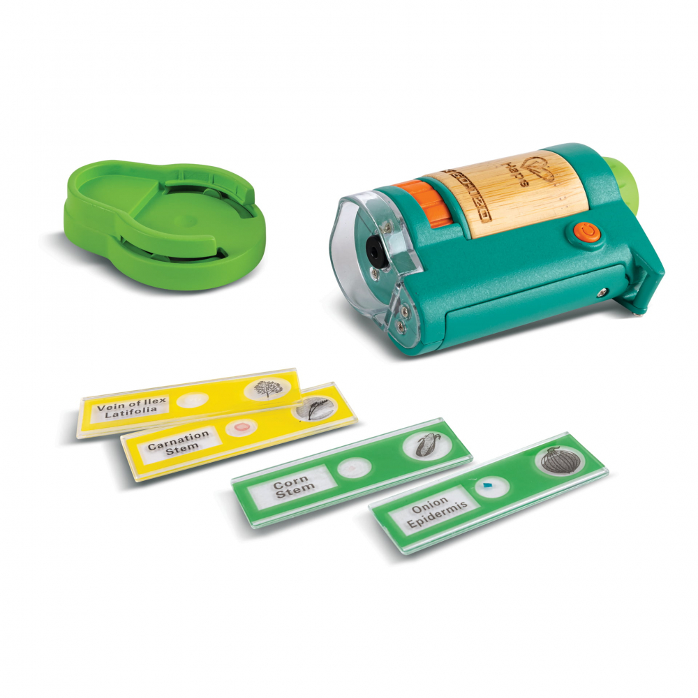 Microscop de jucarie pentru copii din bambus,10x6.4x4.8 cm, +4 ani [4]