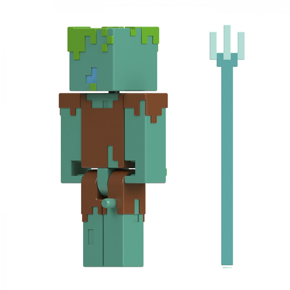 MINECRAFT CRAFT A BLOCK FIGURINA DROWNED 8CM [5]