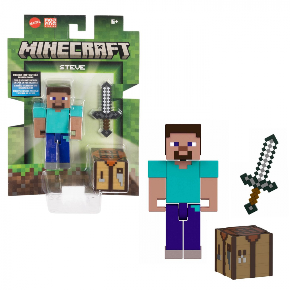 MINECRAFT CRAFT A BLOCK FIGURINA STEVE 8CM [7]