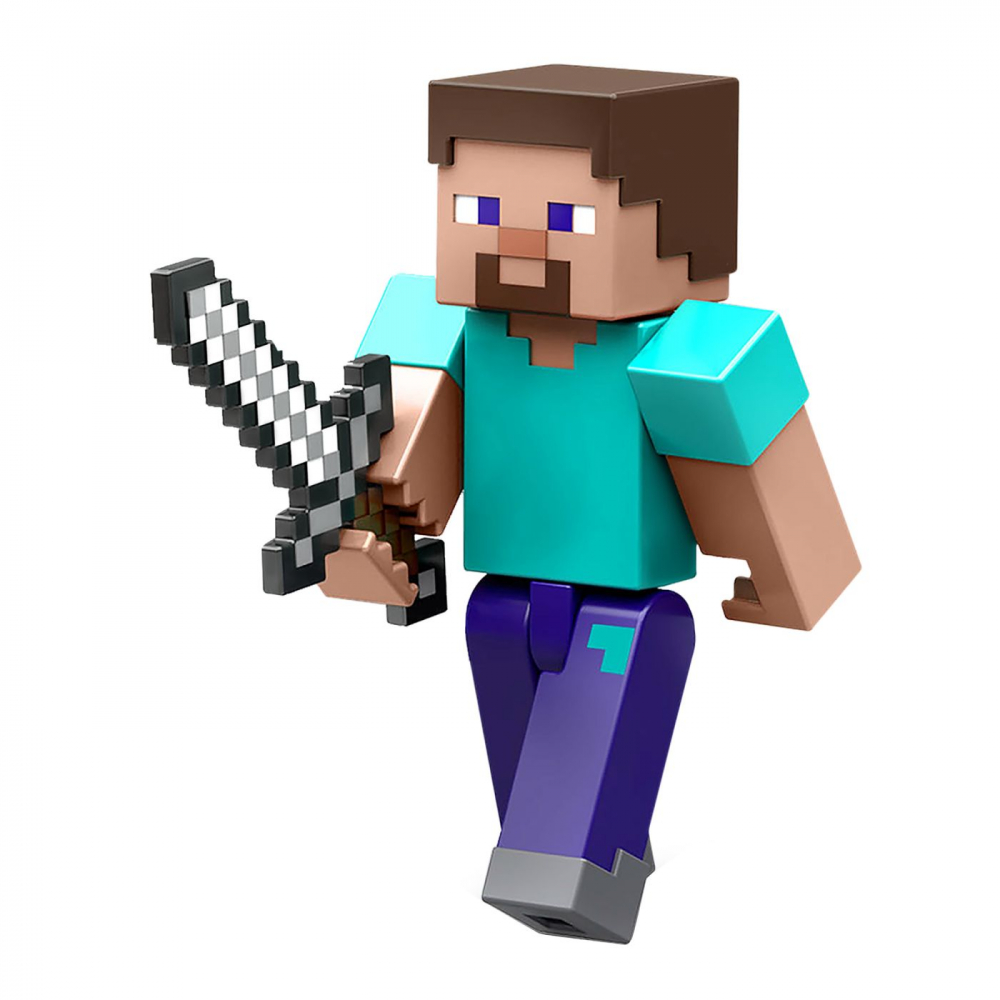 MINECRAFT CRAFT A BLOCK FIGURINA STEVE 8CM