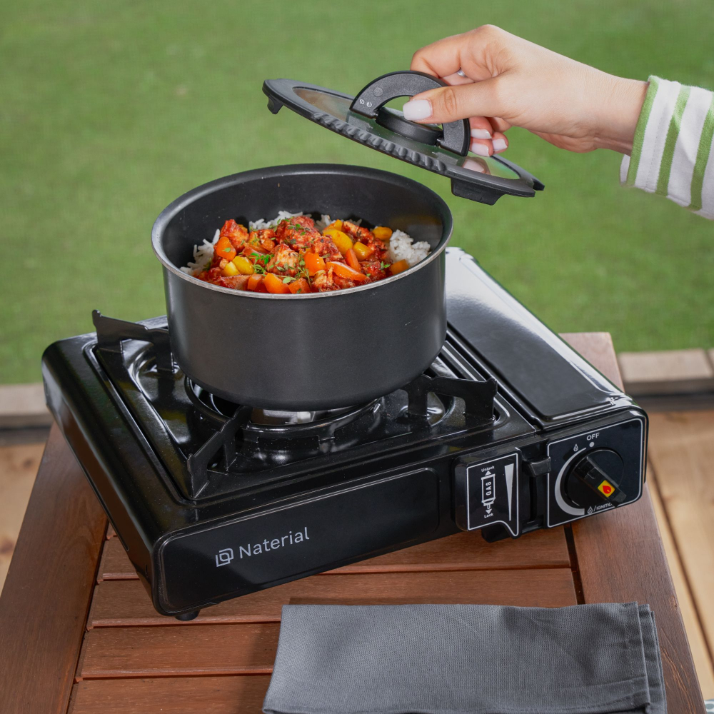 Mini arazator cu un ochi pentru camping, otel si fonta,1.9 kw, 340 x 280 x 125 mm [5]
