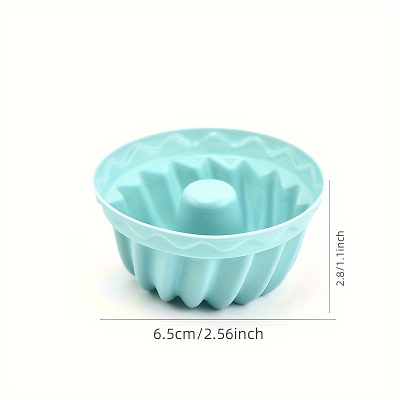Mini forma de copt din silicon,diverse culori,6 bucati/set, 6.5x3 cm [3]